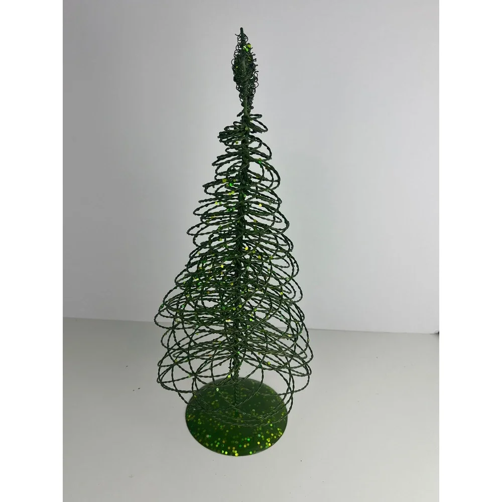 Pier One Glitter Wire Christmas Tree Star‎ Topper Festive Holiday Decor Green